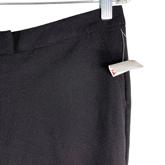 Nanette Lepore Pants Very Black 10 Ruffle Hem Ankle New - Picture 6 of 11